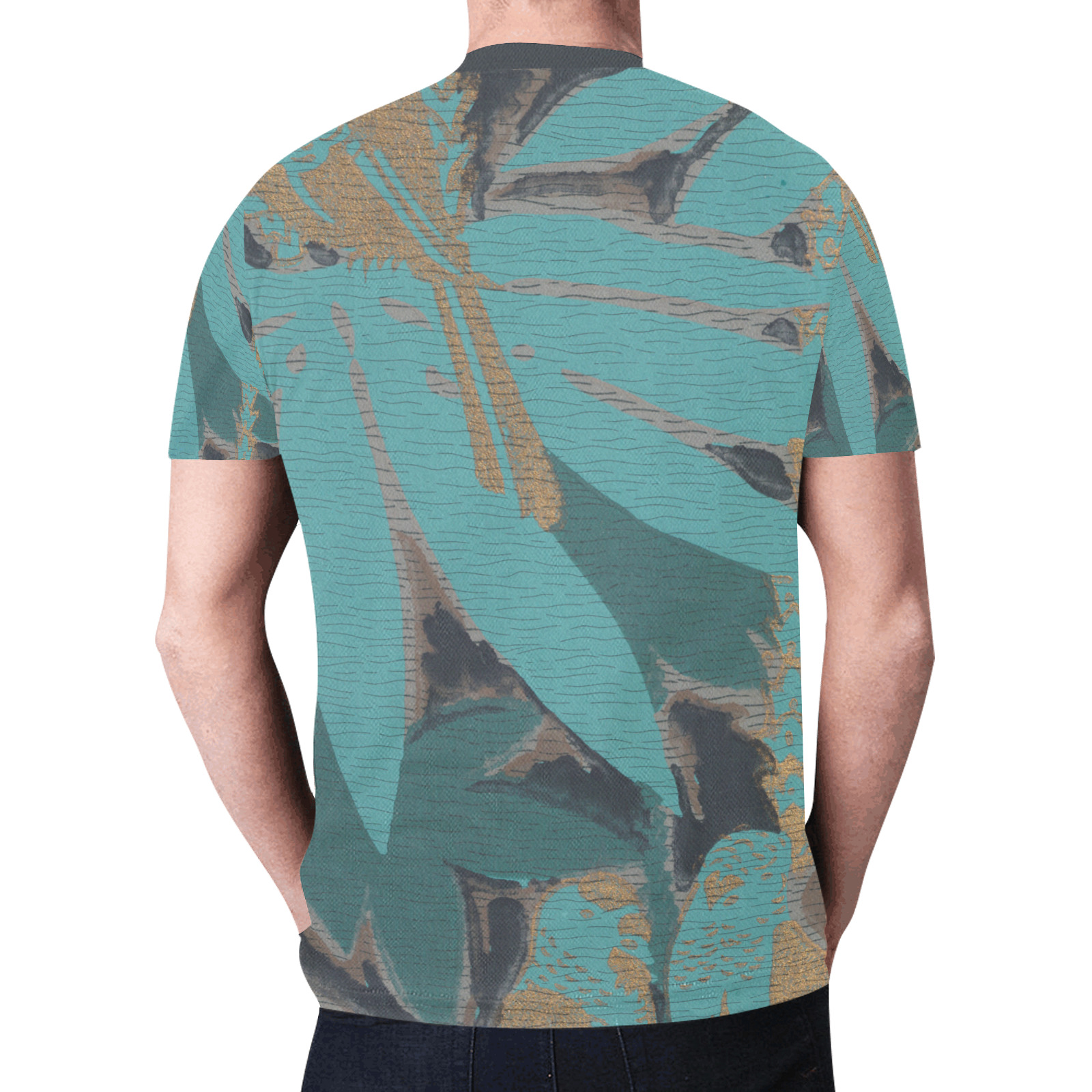 Hawaiian Green New All Over Print T-shirt for Men (Model T45)
