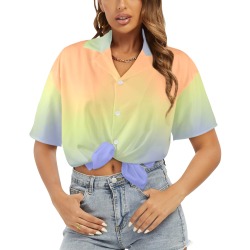 Summer brushstrokes SM4 Women's All Over Print Hawaiian Shirt (T58-2)