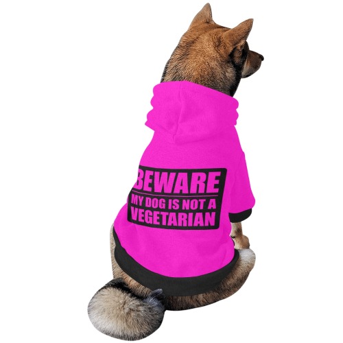 Beware My Dog Is Not A Vegetarian (HP) Pet Dog Hoodie
