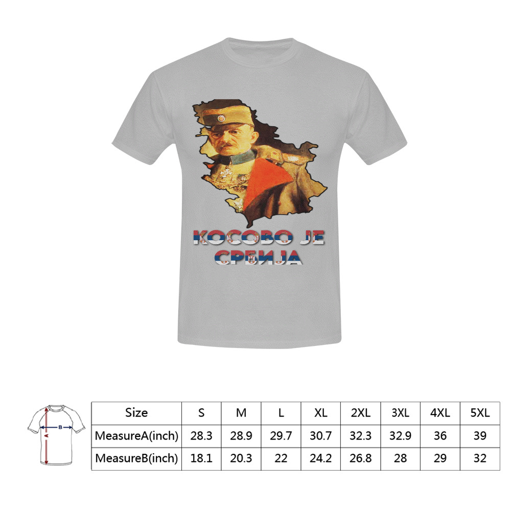 Kosovo is Serbia/Kosovo je srbija 2 Men's T-Shirt in USA Size (Front Printing Only)