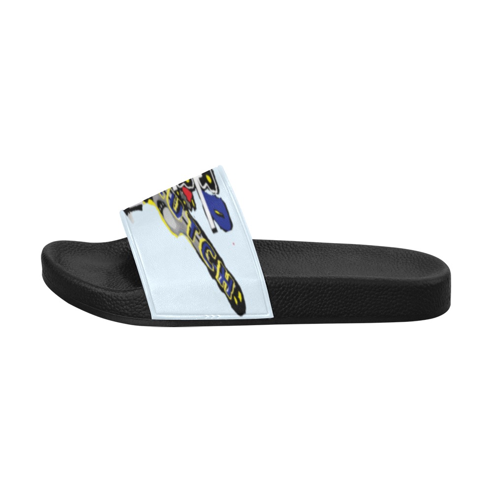 WD.WR.LOGO.SKYBLU Men's Slide Sandals (Model 057)
