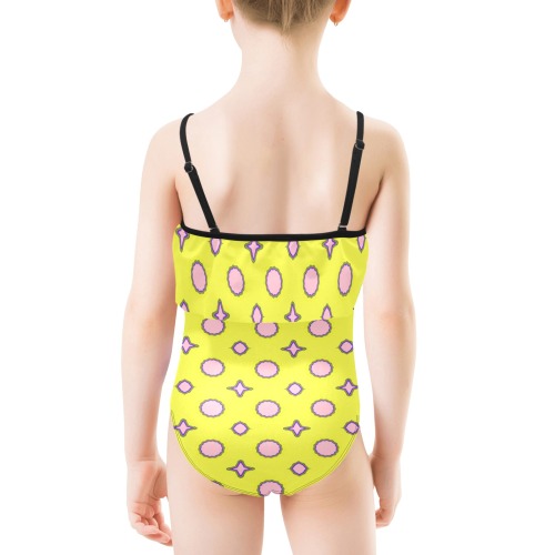 YCC pnk Kids' Spaghetti Strap Ruffle Swimsuit (Model S26)