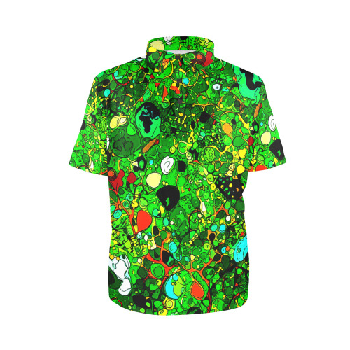 Green Abstract Art 409 Men's All Over Print Polo Shirt (Model T55)