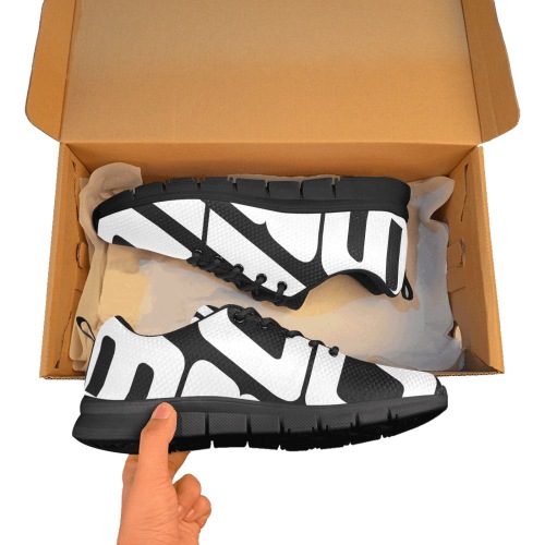 BXB SNEEKS DARKNESS Men's Breathable Running Shoes (Model 055)
