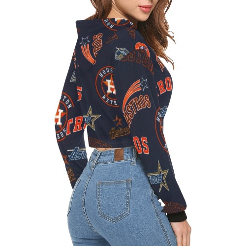 bb egwgw All Over Print Crop Hoodie for Women (Model H22)