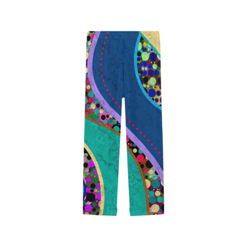 Abstract Pattern Mix - Dots And Colors 1 Women's Pajama Trousers