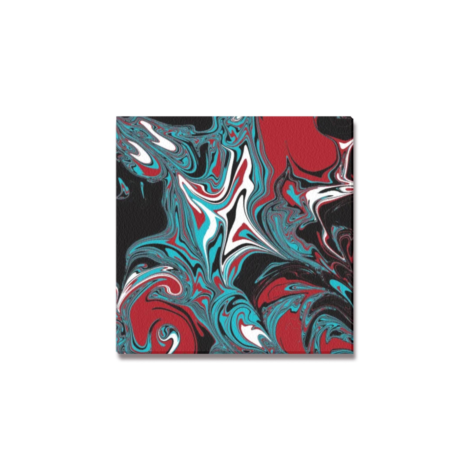 Dark Wave of Colors Frame Canvas Print 6"x6"