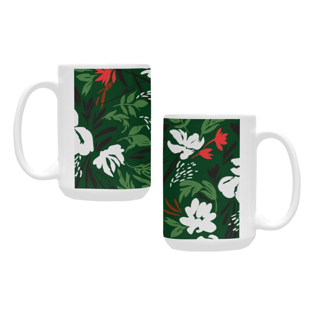 Vibrant flowers in the garden GR Custom Ceramic Mug (15OZ)