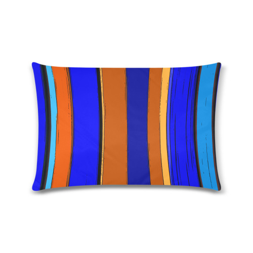 Abstract Blue And Orange 930 Custom Zippered Pillow Case 16"x24"(Twin Sides)