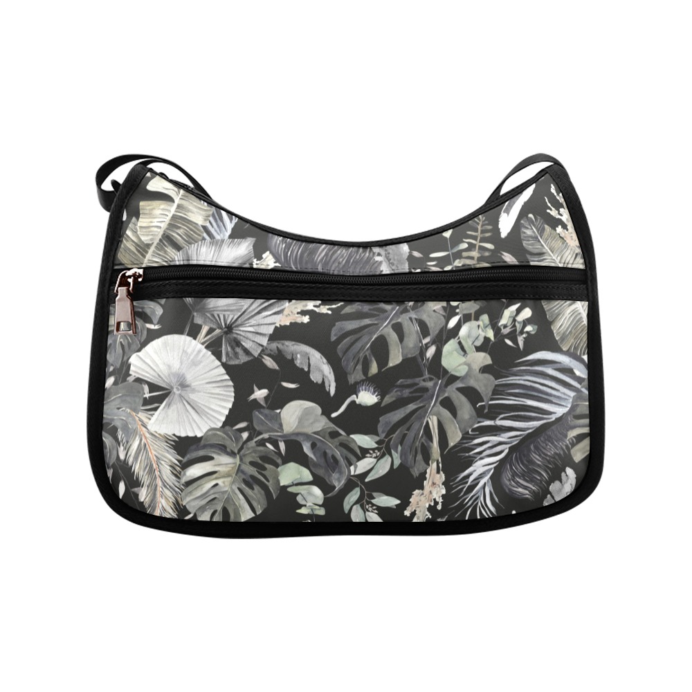 Watercolor dark jungle Crossbody Bags (Model 1616)