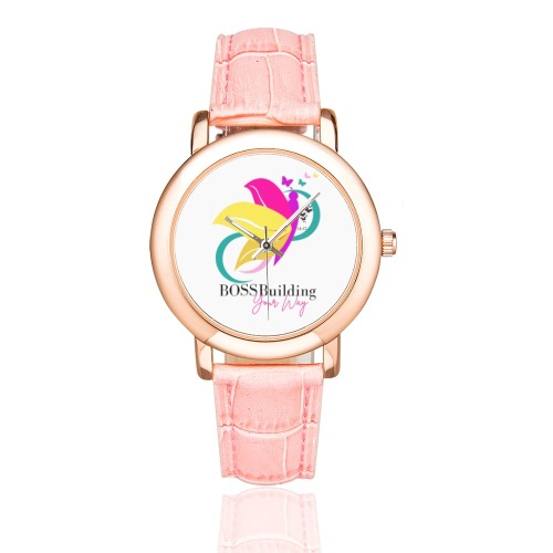 Cherline Watch Women's Rose Gold Leather Strap Watch(Model 201)