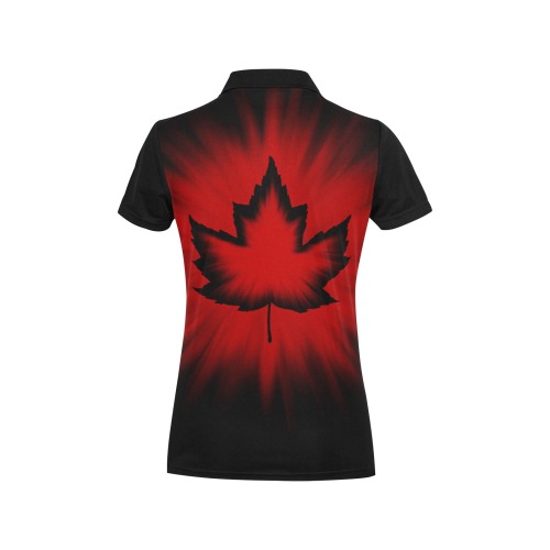 New Canada Team Shirts Women's All Over Print Polo Shirt (Model T55)