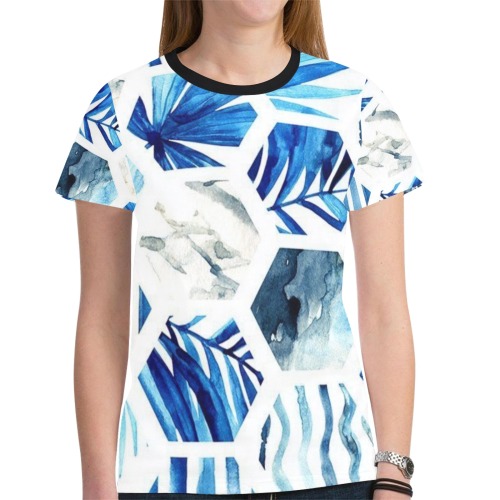 Renee New All Over Print T-shirt for Women (Model T45)