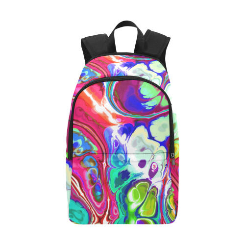 Abstract Liquid Marble Pouring Modern Art Texture Fabric Backpack for Adult (Model 1659)