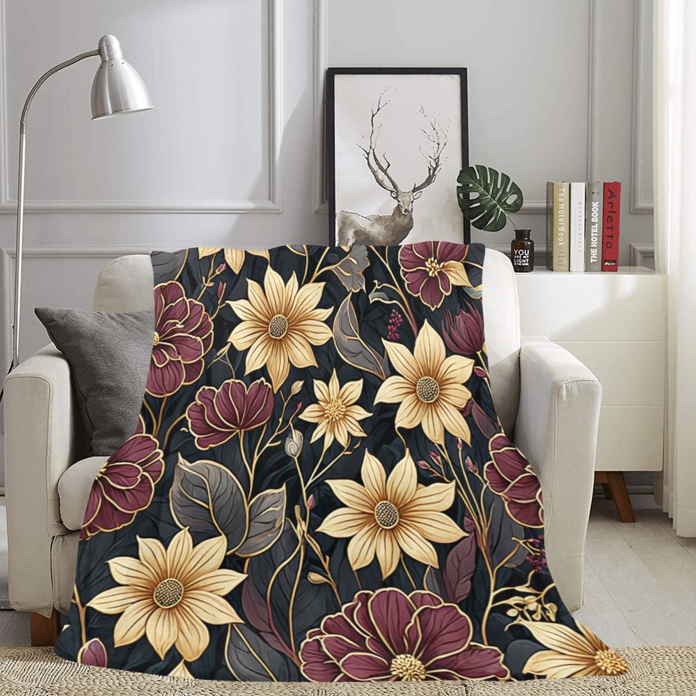 Fabulous Florals 20 Ultra-Soft Micro Fleece Blanket 60"x80"