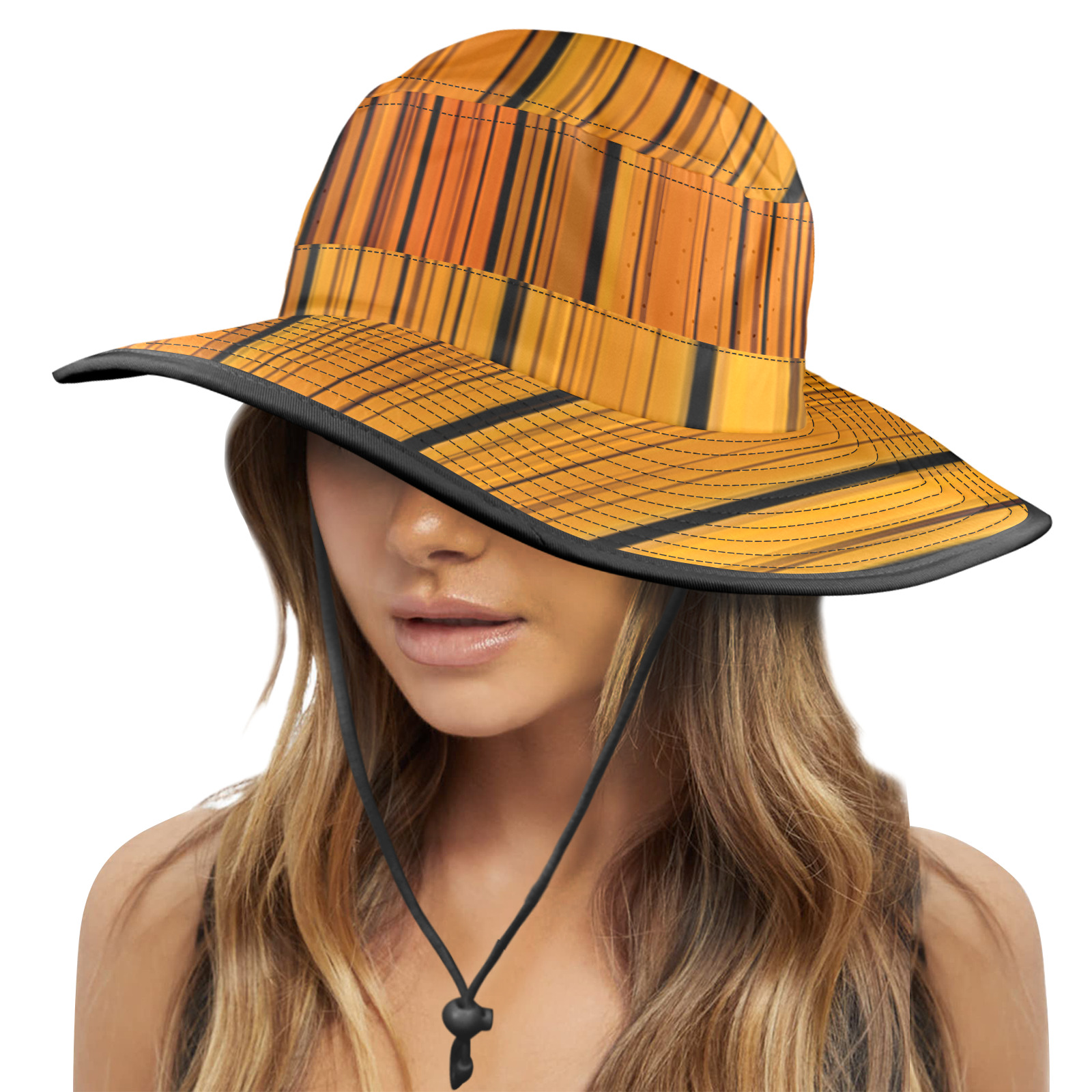 Butterfly Colors Wide Brim Bucket Hat