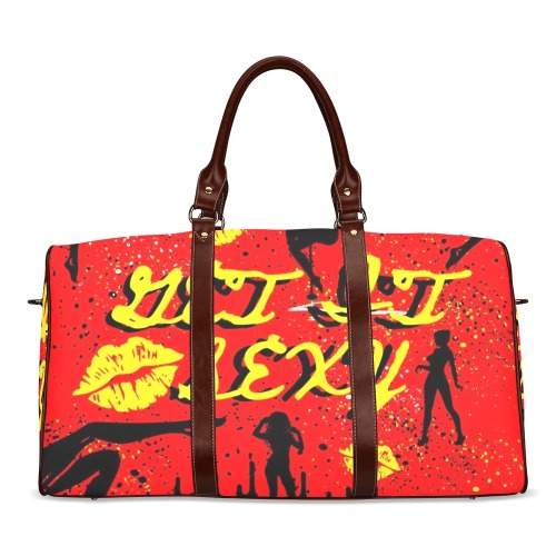 GET IT SEXY-Red&Yellow Waterproof Travel Bag/Large (Model 1639)