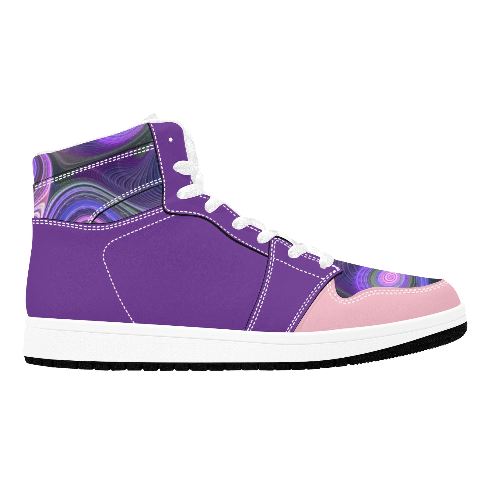 Purple Men's High Top Sneakers (Model 20042)