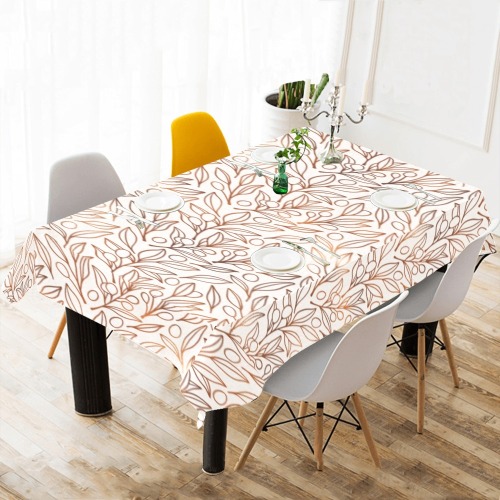 Cooper floral 01 Cotton Linen Tablecloth 60"x 104"