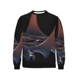 3d graphic Men's Rib Cuff Crew Neck Sweatshirt (Model H34)