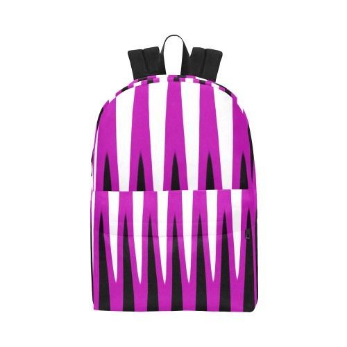 Wave Design Pink Unisex Classic Backpack (Model 1673)