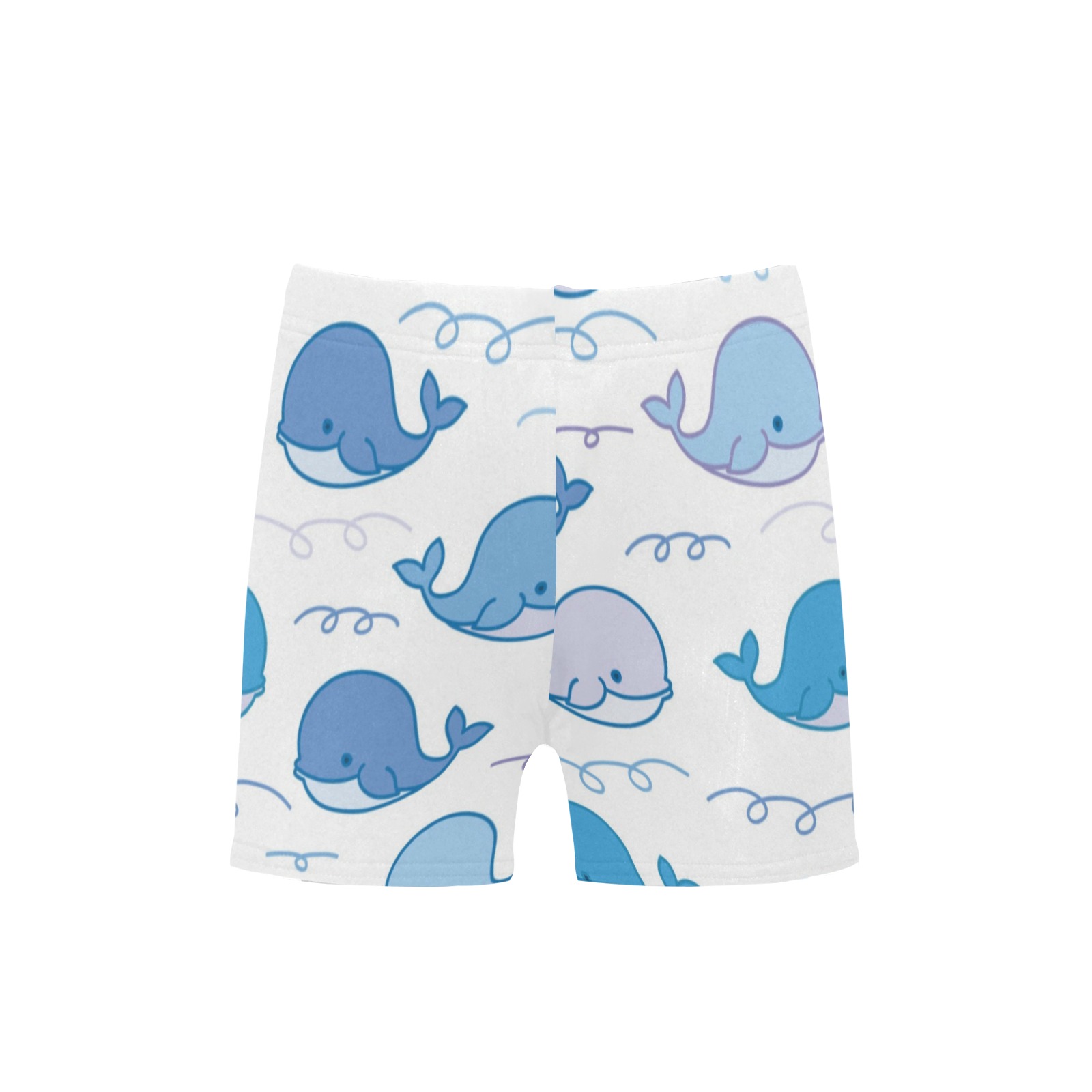 Cute whale cartoons Little Boys' Swimming Trunks (Model L57)