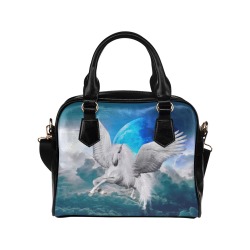 Unicorn and Magical Moon Shoulder Handbag (Model 1634)