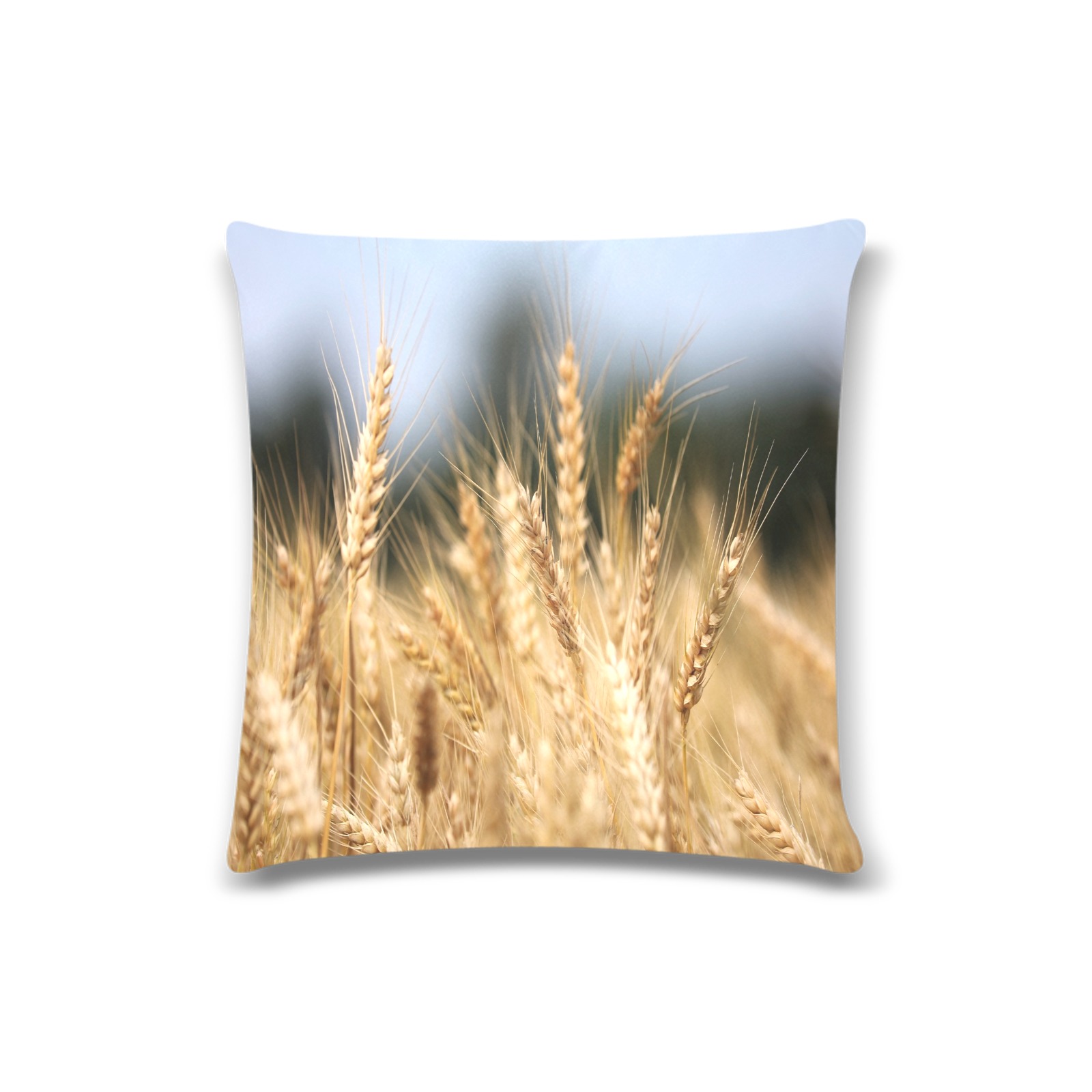 wheat-cute Custom Zippered Pillow Case 16"x16"(Twin Sides)