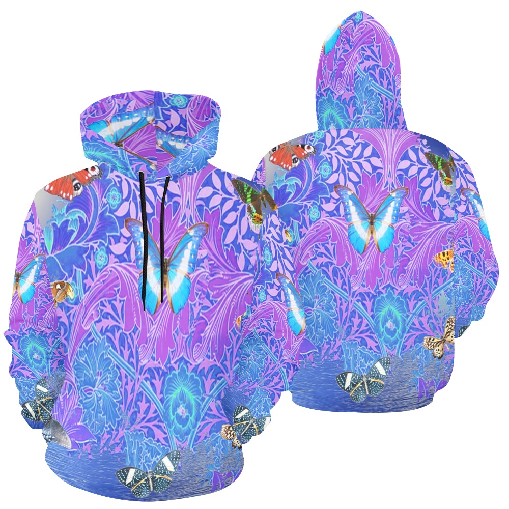 Butterfly Tree All Over Print Hoodie for Women (USA Size) (Model H13)