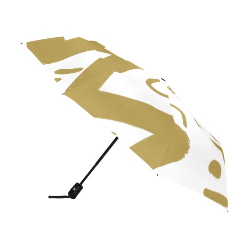 Tribal Gold and White Abstract Anti-UV Auto-Foldable Umbrella (U09)