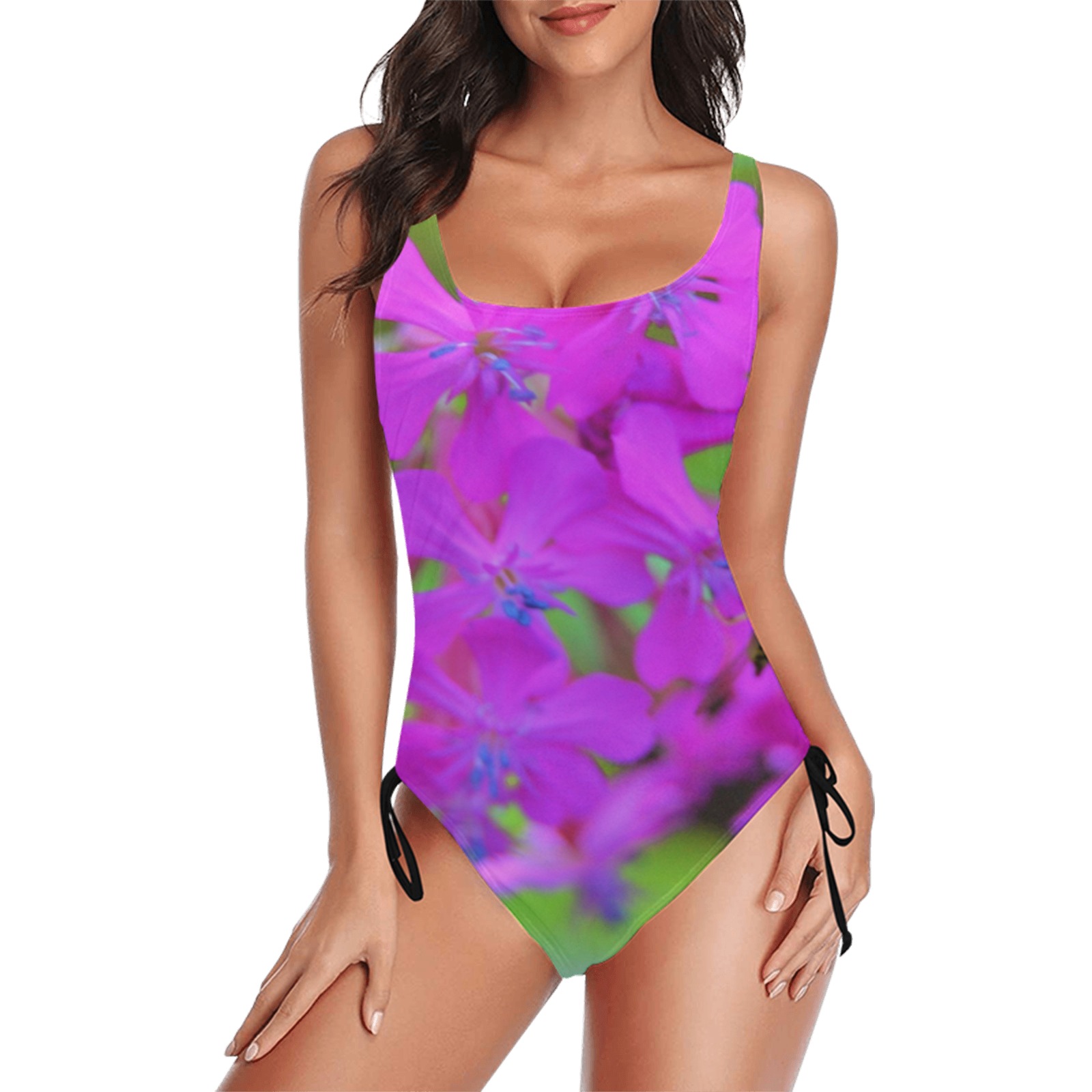 Sweet William Catchlfy Drawstring Side One Piece Swimsuit Drawstring