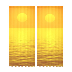 Sunset Reflection Gauze Curtain 28"x95" (Two-Piece)