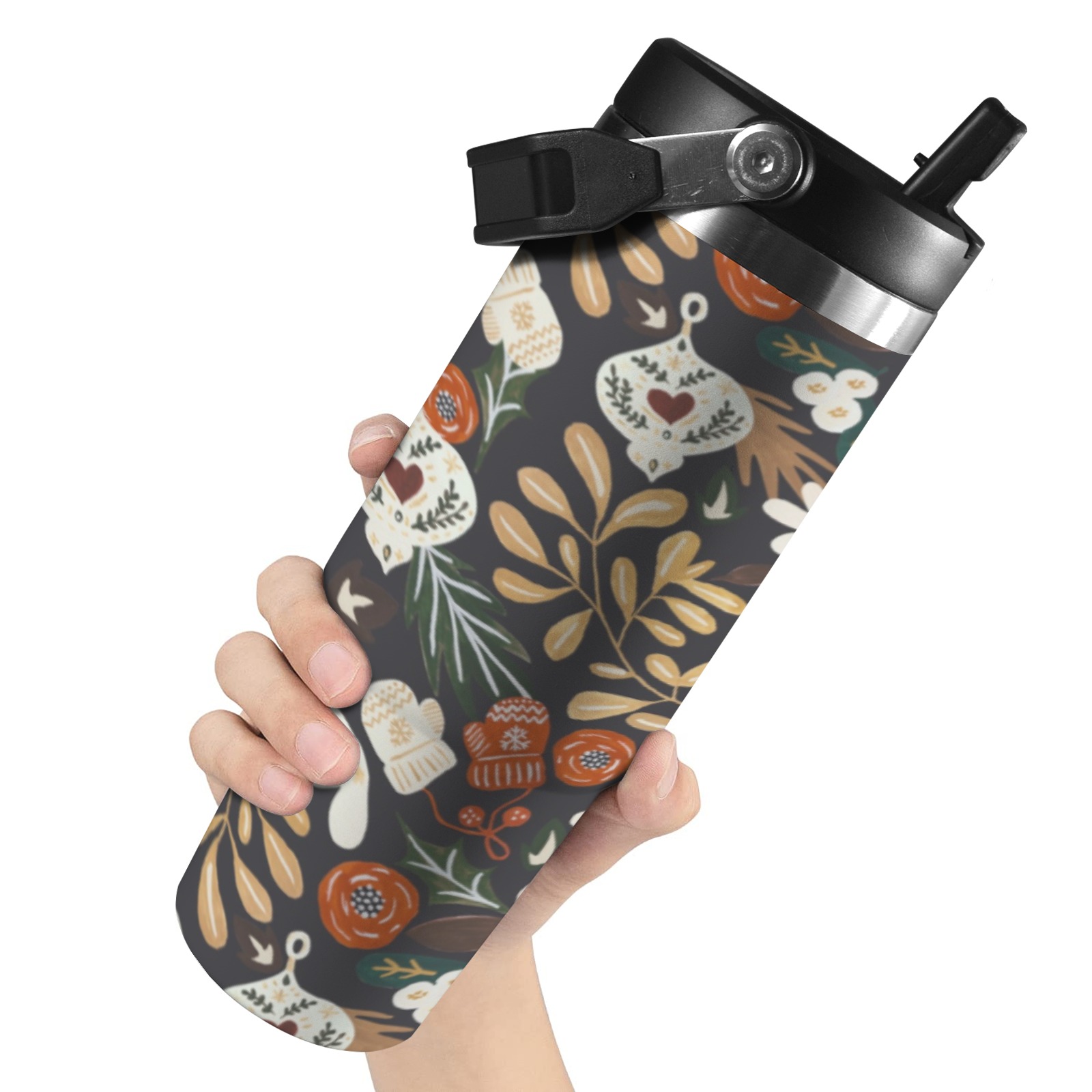 Christmas_holiday_night_III 30oz Tumbler with Top Handle