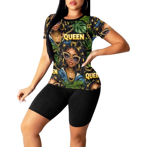 Queen Biker Short Set