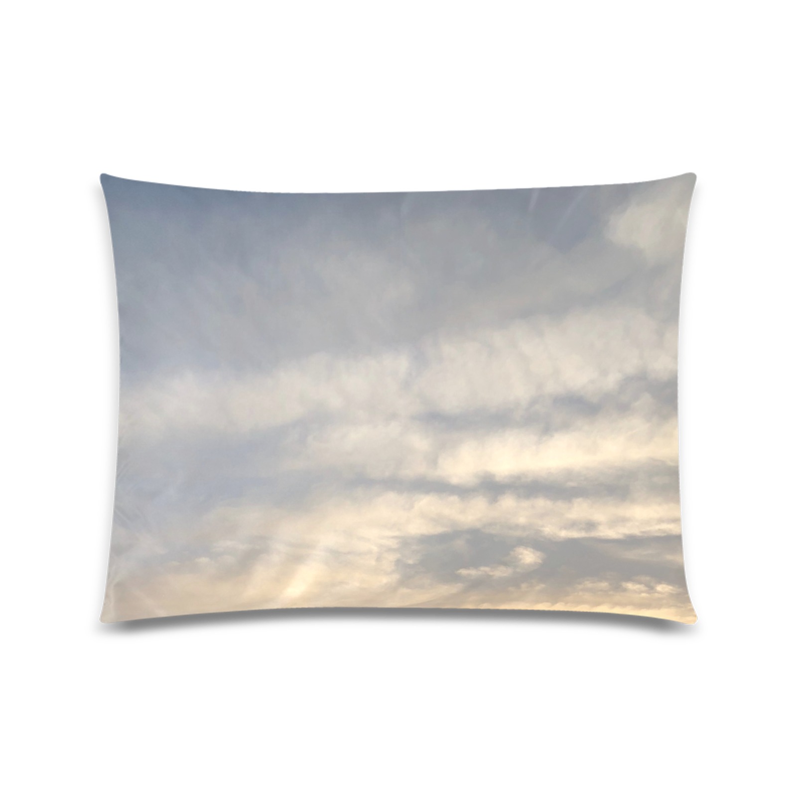 Rippled Cloud Collection Custom Zippered Pillow Case 20"x26"(Twin Sides)