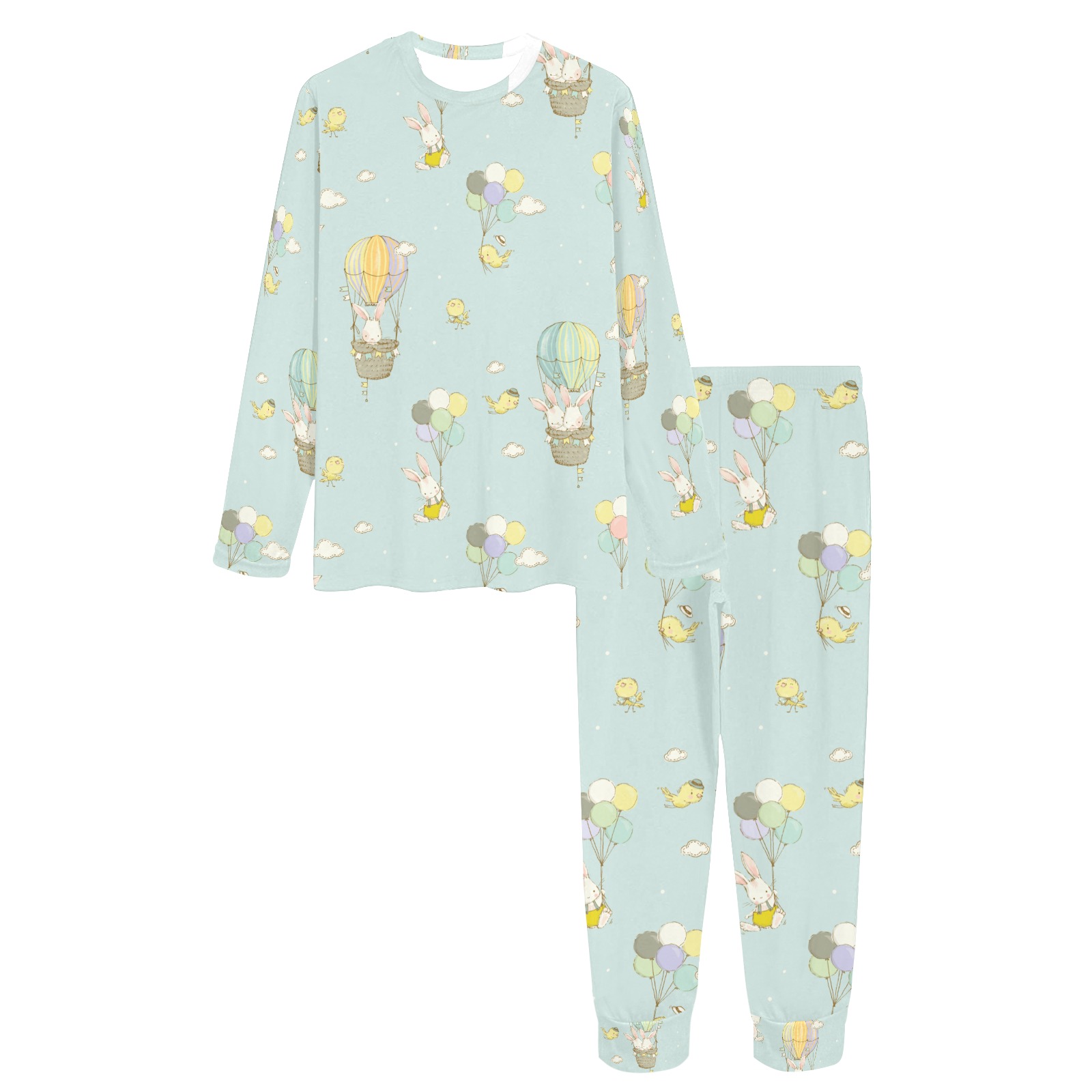 Flying Bunnies Women's All Over Print Pajama Set
