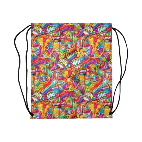 Schlager Love Move 2022 by Nico Bielow Large Drawstring Bag Model 1604 (Twin Sides)  16.5"(W) * 19.3"(H)