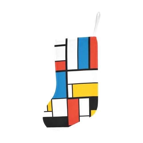 Mondrian De Stijl Modern Christmas Stocking (Without Folded Top)