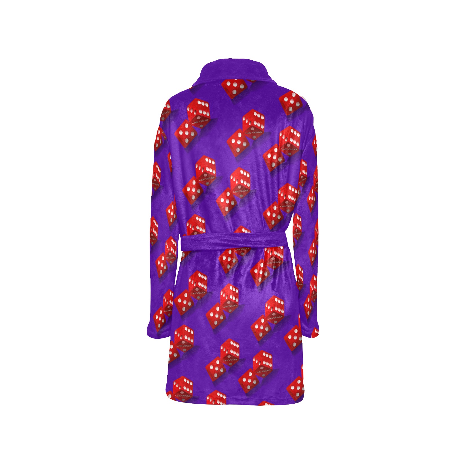 Las Vegas Craps Dice - Purple Women's All Over Print Night Robe