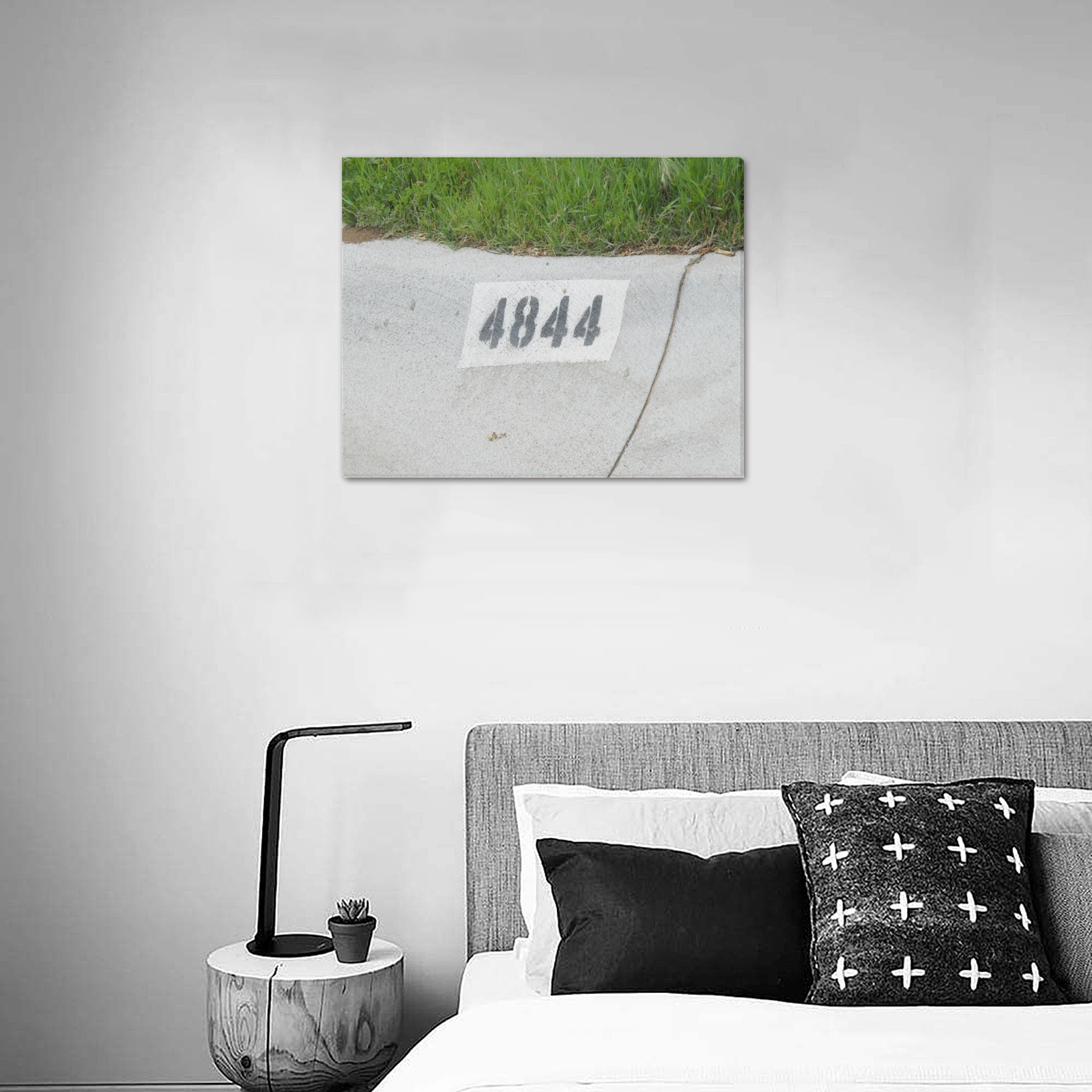 Street Number 4844 Upgraded Canvas Print 20"x16"