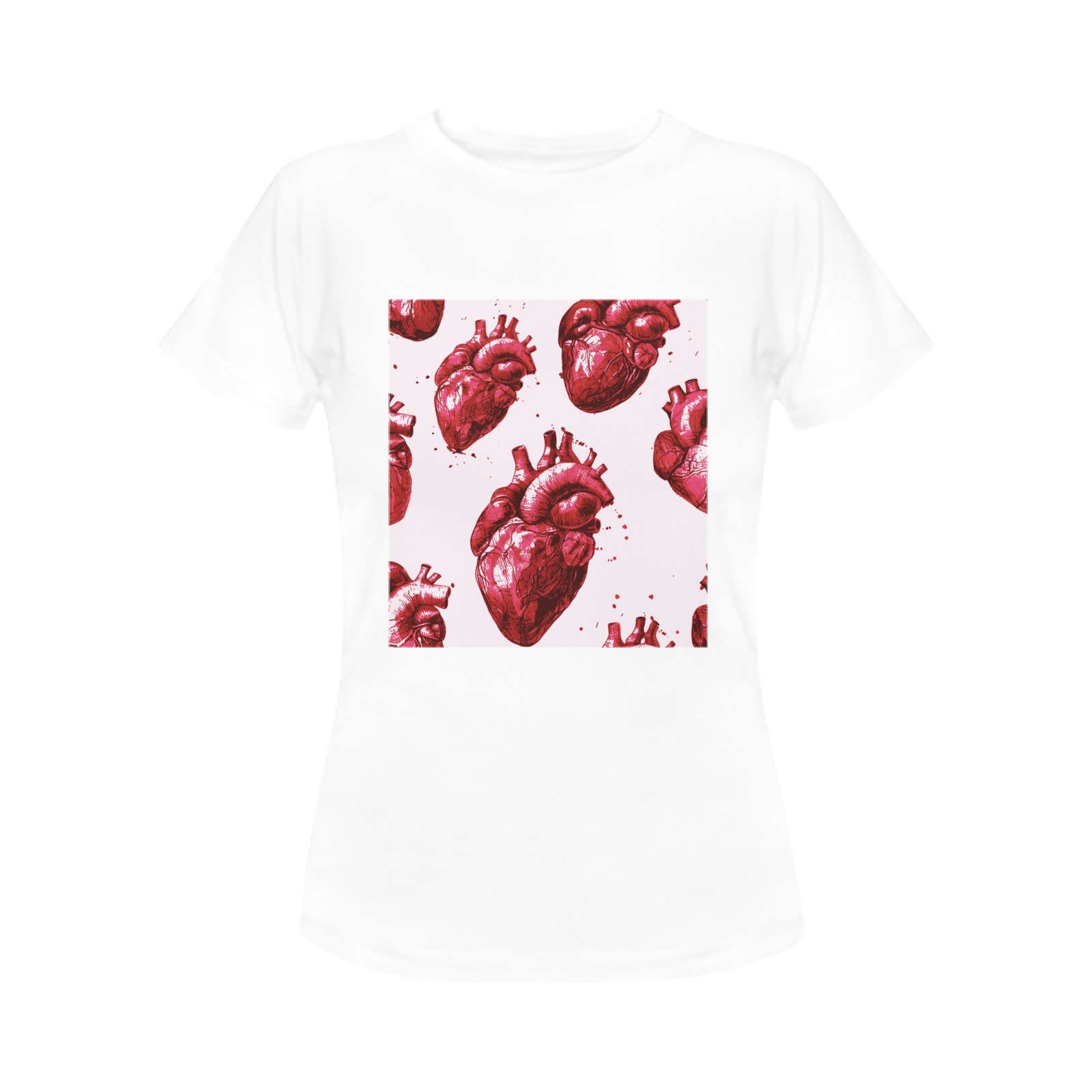 Heart Women's T-Shirt in USA Size (Front Printing Only)