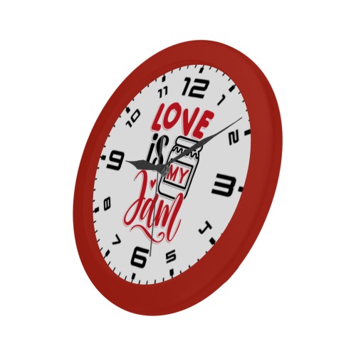 Love Is My Jam (R) Circular Plastic Wall clock