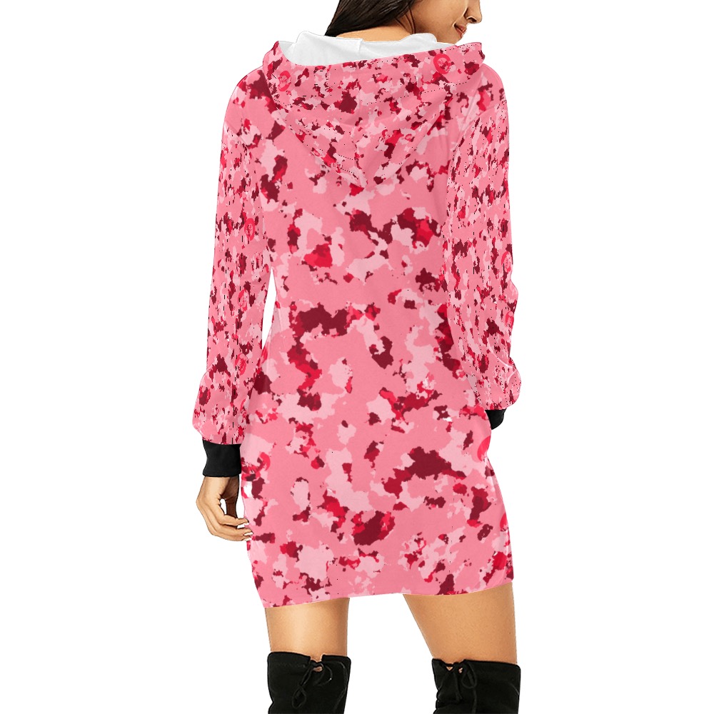owsenflage2 All Over Print Hoodie Mini Dress (Model H27)