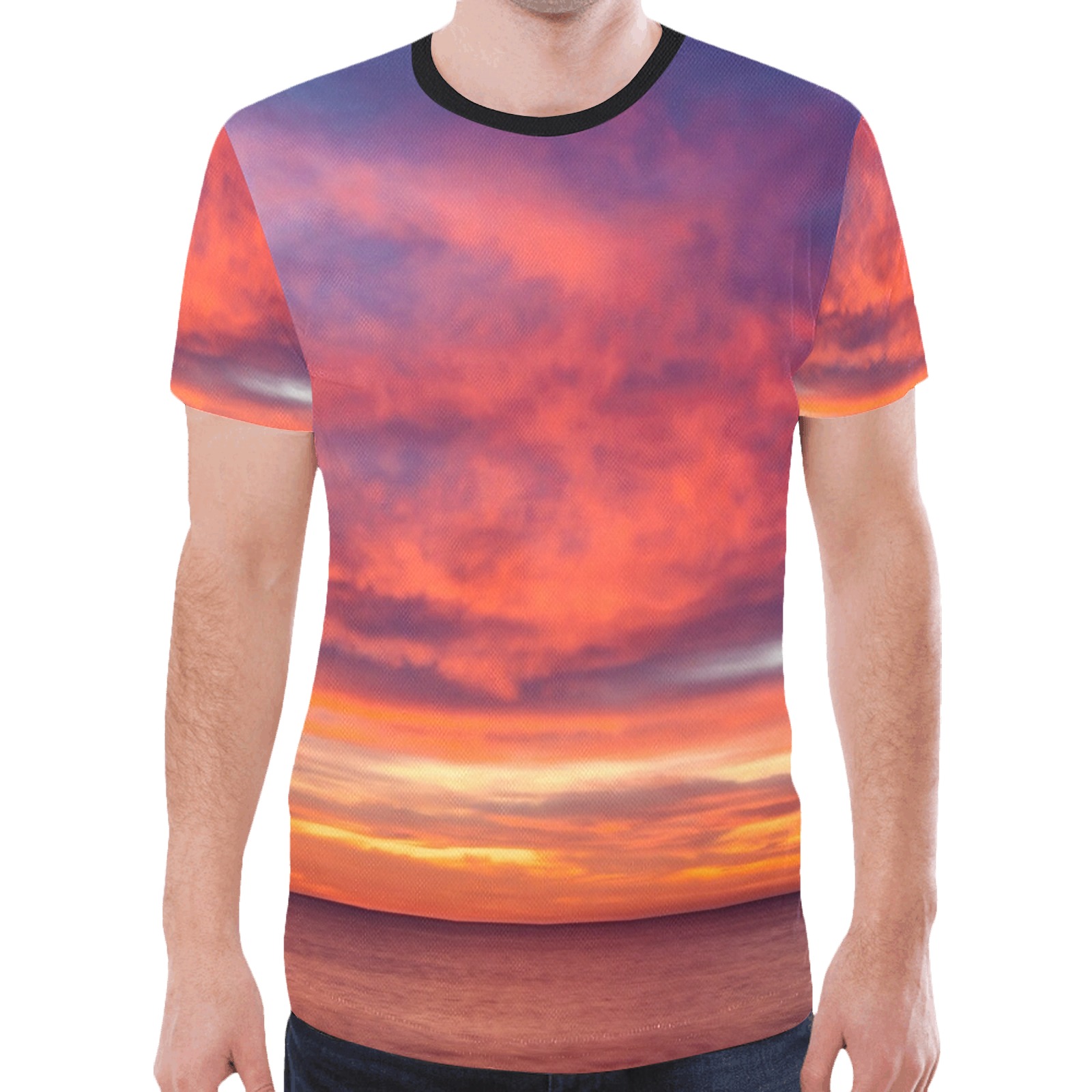 Fire sky New All Over Print T-shirt for Men (Model T45)