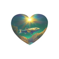 Celestial Swim Heart-shaped Mousepad
