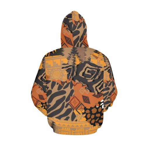 African print hoodie All Over Print Hoodie for Women (USA Size) (Model H13)