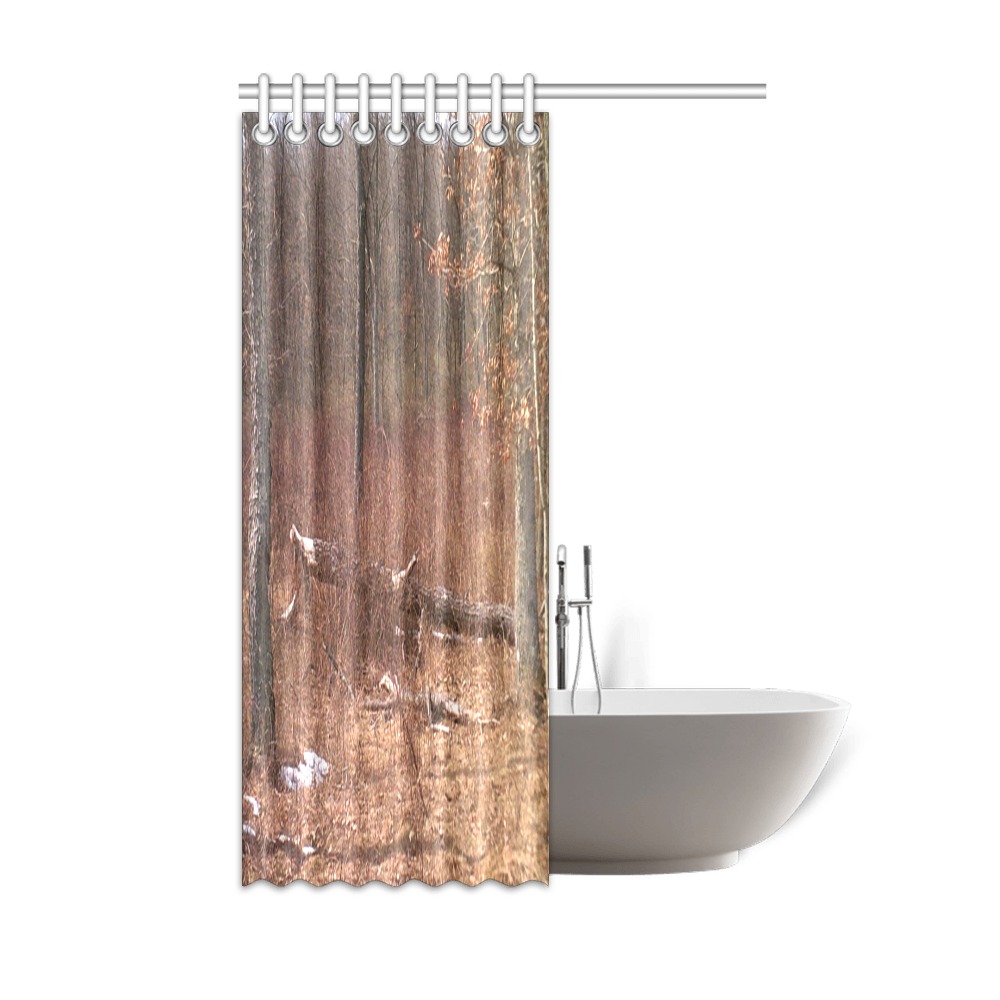 Falling tree in the woods Shower Curtain 48"x72"