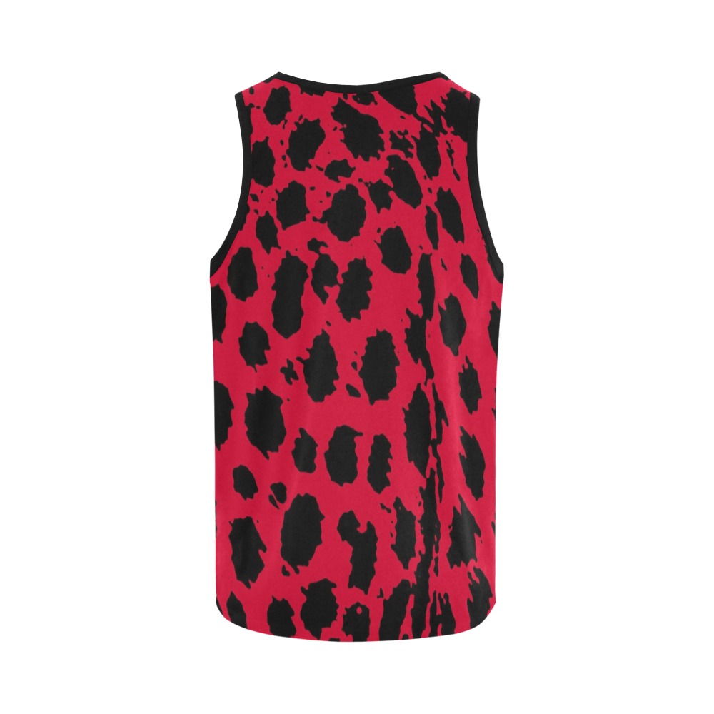 Cheetah Red All Over Print Tank Top for Women (Model T43)
