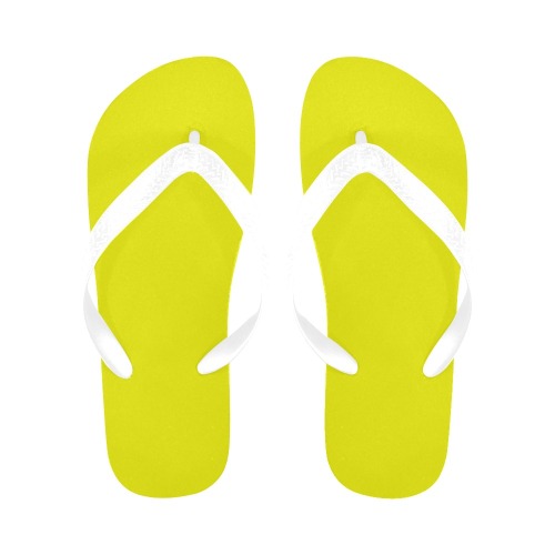 dandilion yellow Flip Flops for Men/Women (Model 040)