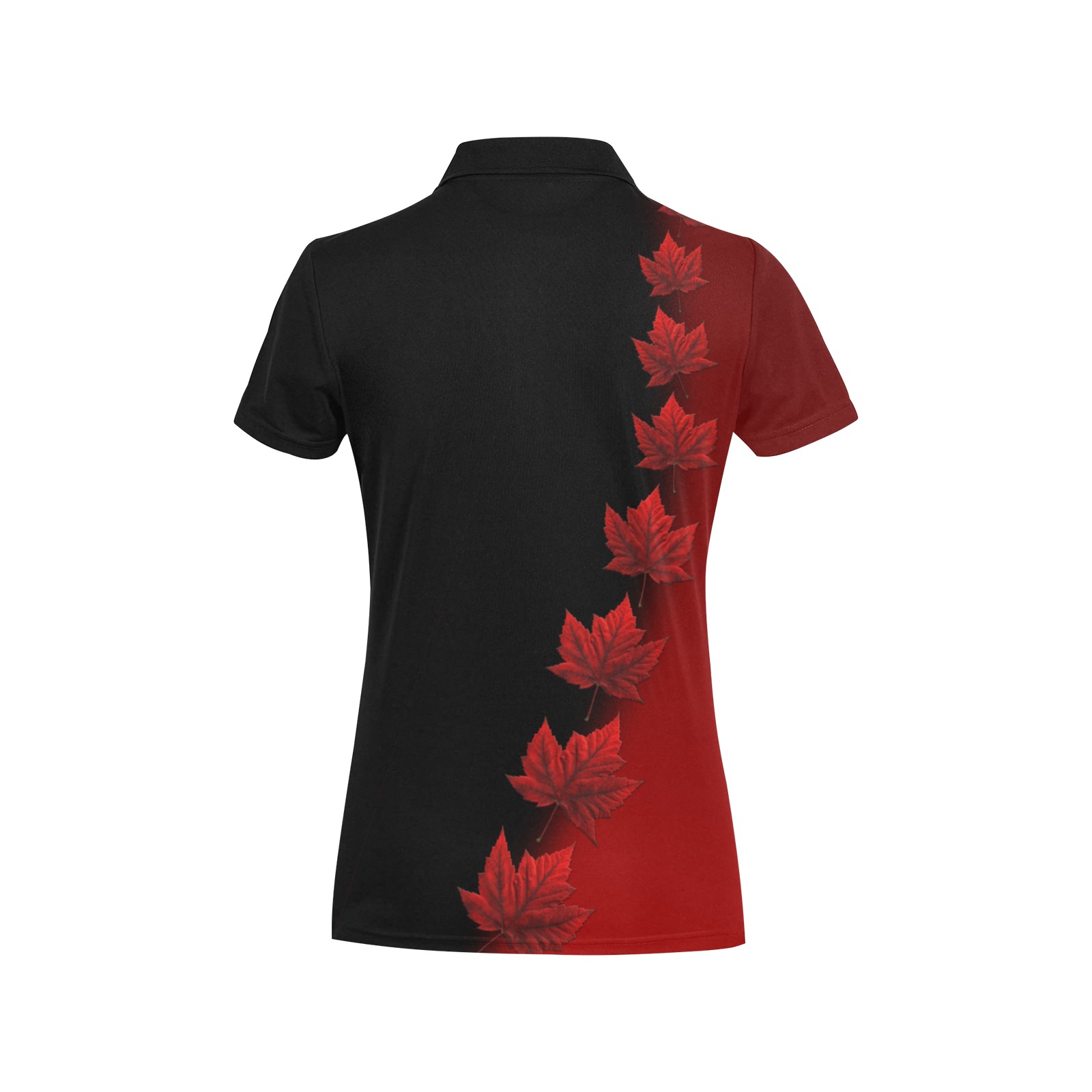 Canada Maple Leaf Team Women's All Over Print Polo Shirt (Model T55)